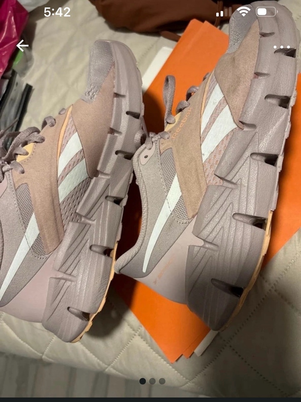 Reebok Women's Athletic Sneakers — Dusty Pink with Cream Accents